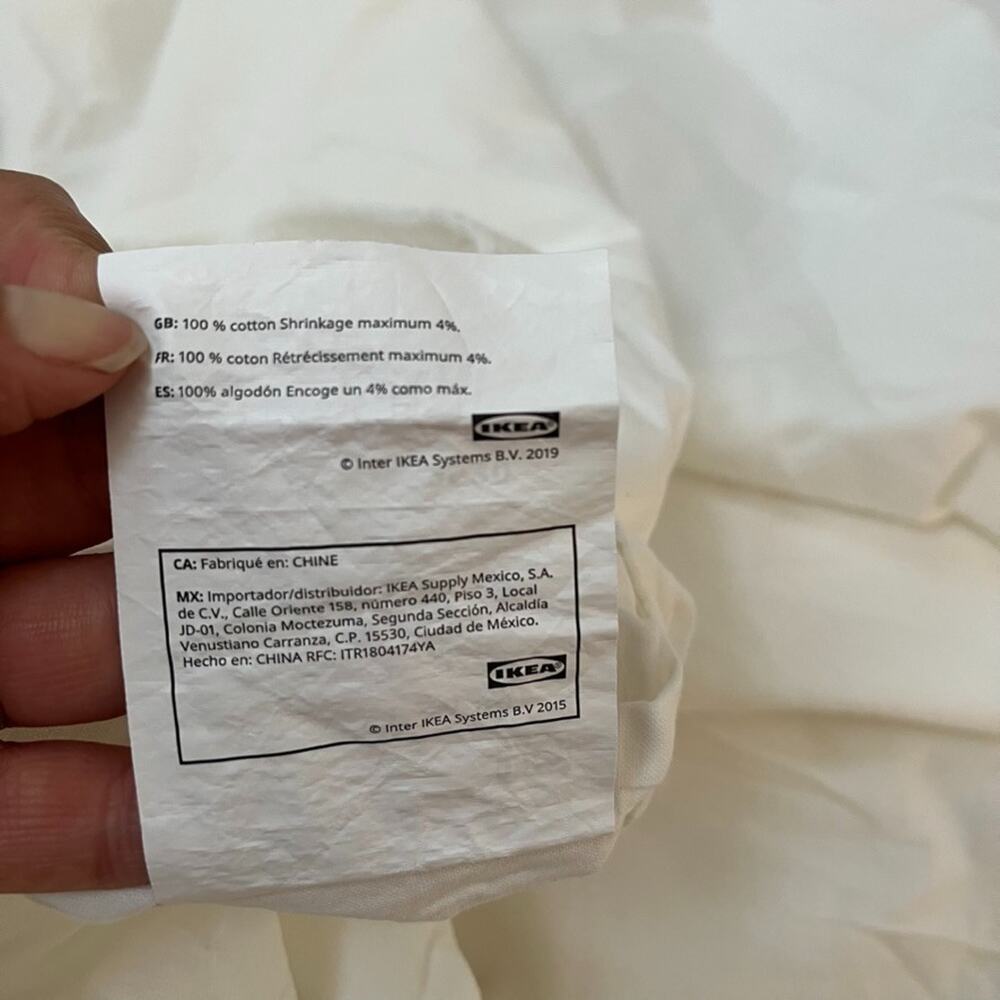 IKEA ÄNGSLILJA Full Queen Size White Duvet Cover and Pillowcase Set Contemporary - Picture 6 of 12